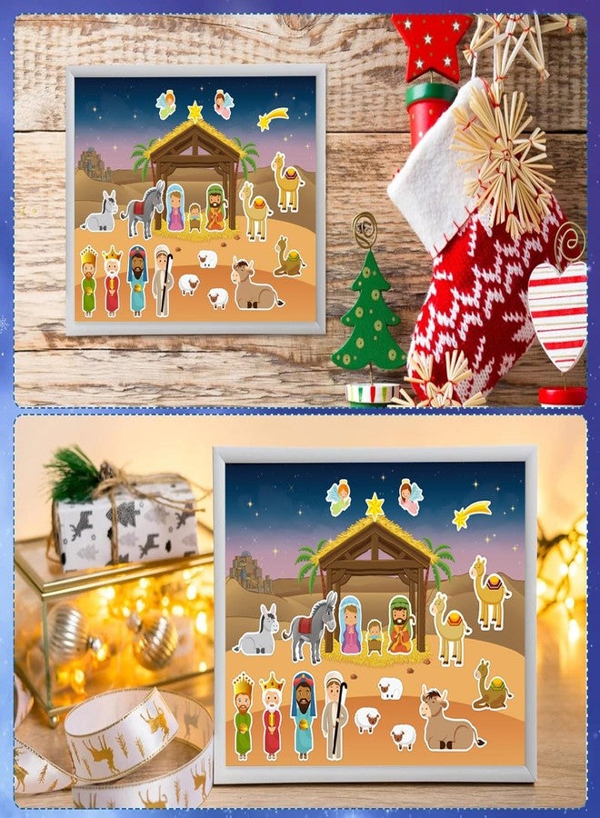 JUESMOS 12 Pack Make a Nativity Scene Stickers for Kids Religious Christmas Crafts School Classroom Activities Christian Christmas Party Decorations - Image 5